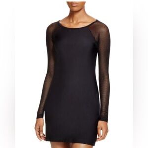 Funkitribe  Black Mesh Long Sleeve Dress Sz M